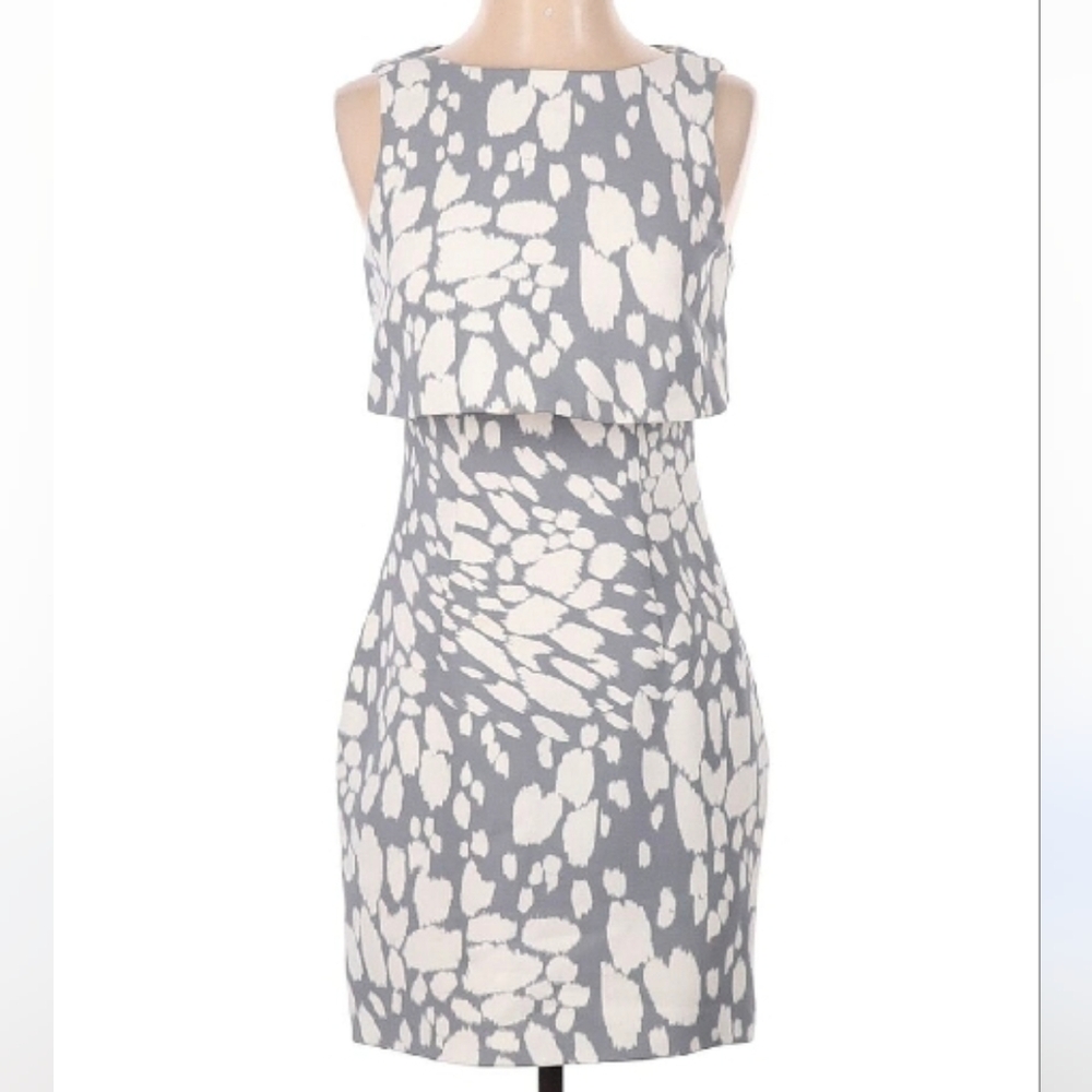 KEEPSAKE the label  Gray and White Patterned Dress Size Medium
